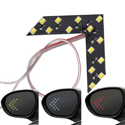 1x Car Styling LED Turn Signal Light Rear View Mirror Arrow Panels Indicator Light Rearview Mirror Signal bulb 12V 14 SMD Yellow