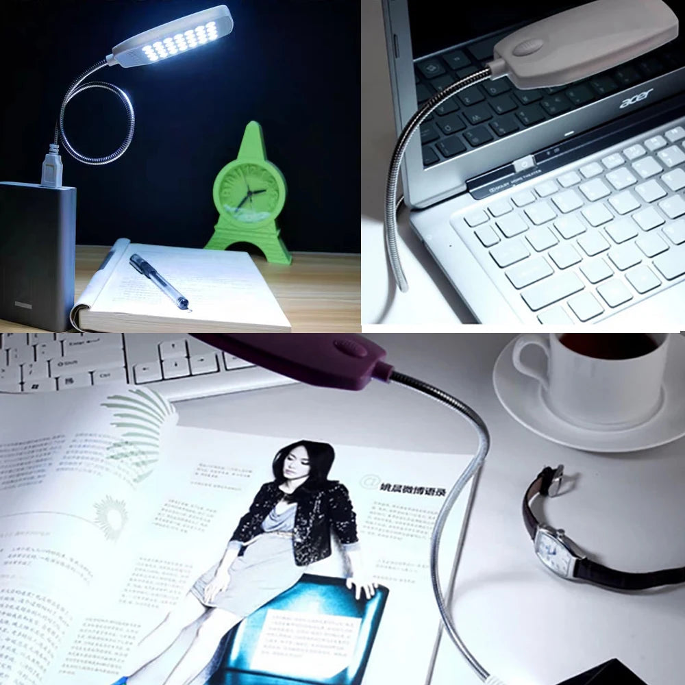Ultra Bright 28/6LEDs Reading Lamp LED USB Book Light Flexible Table Lamps Night Lamp for PC Computer