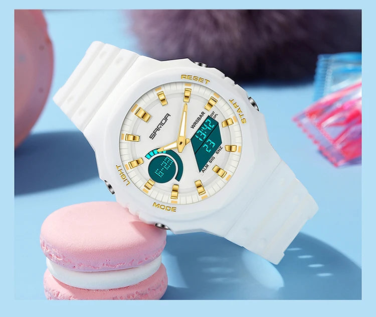 SANDA Outdoor Sports Watches Men Ms LED Digital Watches Military Waterproof Date Electronic Watch Boy Girl Relogio Masculino