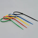 Bridas de nailon de plástico con autobloqueo, serie 3/4/5, 100 unidades, organizador de cables con bucle de sujeción, correa de sujeción de nueve colores