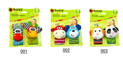 Baby Toys 0 6 12 Months Cute Stuffed Animals Baby Rattle Socks Wrist Baby Rattles Newborn Toys Make Sounds Games For Babies