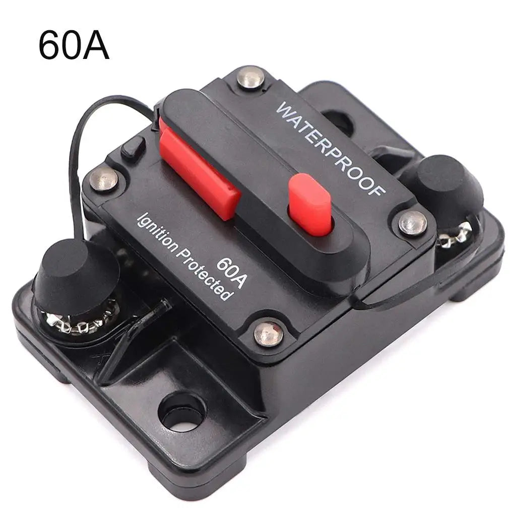 30A 40A 50A 60A 70A 80A 100A 120A 150A 200A 250A 300A AMP Circuit Breaker Fuse Reset 12-48V DC Car Boat Auto Waterproof