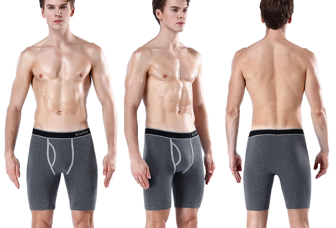 5Pcs Set Long Boxer Men Underwear Male Underpants Panties Sexy Clavin Underware Calzones BoxerShorts Boxer Shorts Homme Trunk