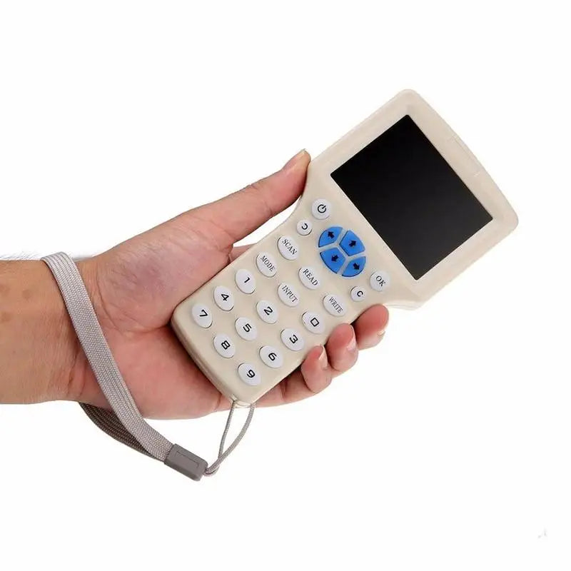 Lector/escritor RFID de 10 frecuencias, copiadora, duplicadora IC/ID con cable USB para tarjetas de 125 Khz y 13,56 Mhz, duplicadora de pantalla LCD.