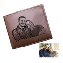 Personalized Wallets Men High Quality PU Leather for Him Engraved Wallets Men Short Purse Custom Photo Wallet Luxury Men Gift