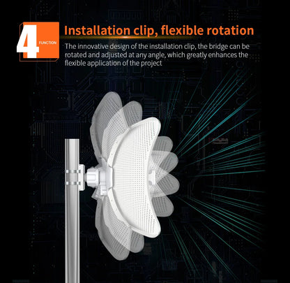 5-25Km Long Range 30dBm High power Outdoor wifi CPE 900Mbp 5G 26dbi Antenna Access Point Wifi Signal Amplifier Bridge Router AP