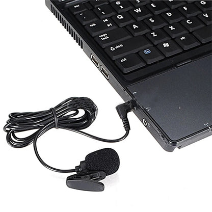Podofo 3.5mm Universal Portable Mini Mic Microphone Hands Free Clip on Microphone Mini Audio Mic For Car Radio Lound Speaker