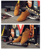 2024 Spring Suede Leather Men's Oxford Casual Shoes Classic Sneakers Comfortable Footwear Dress Shoes Large Size Flats