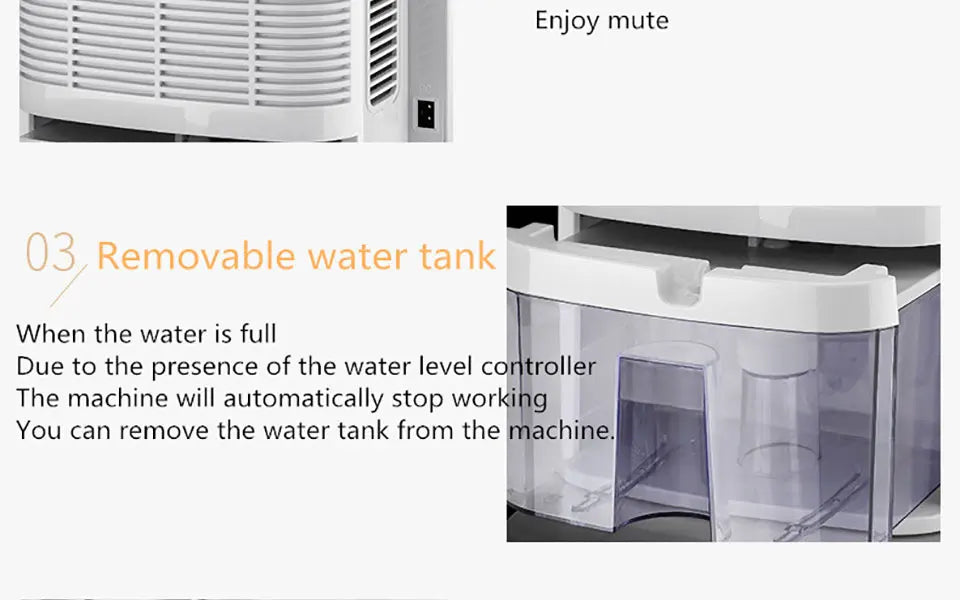 2.2L Intelligent Remote Dehumidifier Air Dryer Purifier Humidity-control Defrost Automatic Shut-down Moisture Absorption Machine