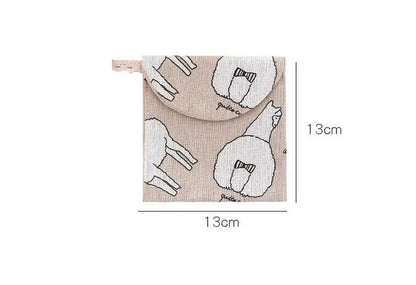 Women Cosmetic Organizer Sanitary Napkin Storage Bag Girls Ladies Cute Coin Card Makeup Storage Pouch Small Cosmetic Bags
