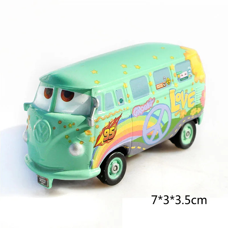 Disney Pixar Cars 3 2 Metal Diecast Car Toy Lightning McQueen Queen of England Fritter Miss For Kids Boy Birthday Toy Car Gifts