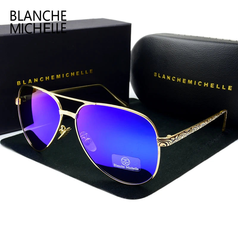 High Quality Pilot Sunglasses Women Polarized UV400 Sunglass Mirror Vintage Sun Glasses 2020 Sunglasses Woman With Box