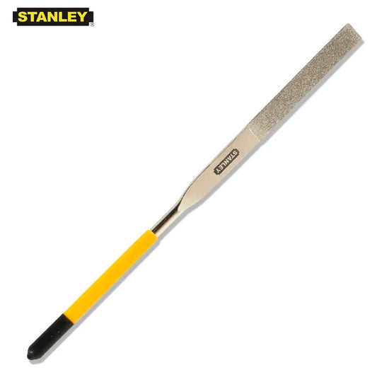 Stanley-Diamond Needle Flat File Finishing Tool, Grinding Hand Files, Stl Metal, Woodworking Tools, 150 Grit, 140mm, 160mm, 180mm, 1Pc
