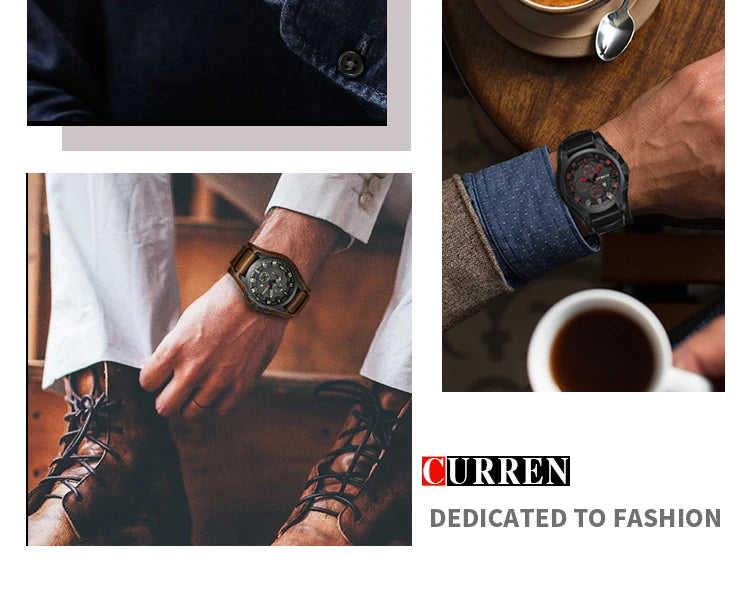 CURREN Men's Watches Top Brand Luxury Fashion&amp;Casual Business Quartz Watch Date Waterproof Wristwatch Relogio Masculino