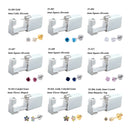 1 peça 316l aço cirúrgico descartável esterilizado unidades de piercing de orelha ferramentas de arma com brinco de cristal cz joias de piercing corporal