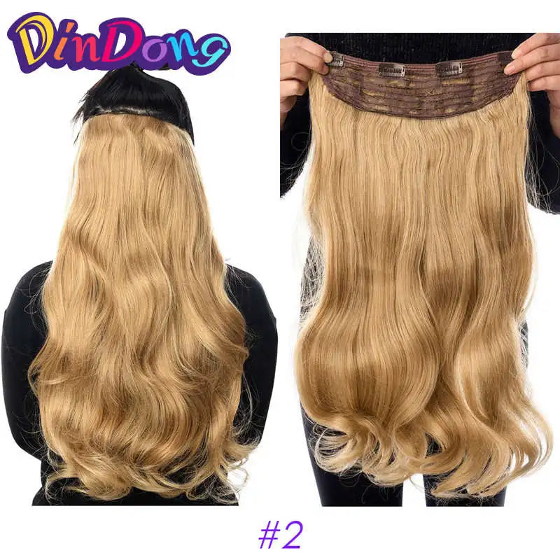 Extensões de cabelo ondulado com mola clip in 60 cm premium sintético resistente ao calor 190g