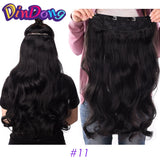 Extensões de cabelo ondulado com mola clip in 60 cm premium sintético resistente ao calor 190g