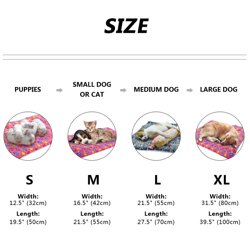 Dog Beds for Large Dogs Warm Pet Cat Bed Mat Winter Dogs Puppy Cat Bed Pet Cushion Blanket for French Bullodg Bull Terrier