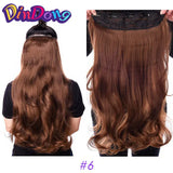 Extensões de cabelo ondulado com mola clip in 60 cm premium sintético resistente ao calor 190g