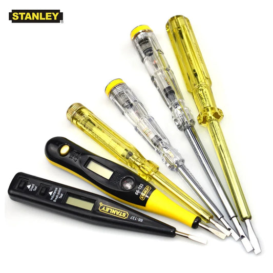 Stanley 1pcs DC AC Current Voltage Detector Pen Tester Sensor Volt Test Digital Circuit with Free Neon Battery