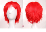 BENIHAIR Synthetic Wig Cosplay Wig White Red Green Blue Pink Yellow Hair Short Layered Wig Fake Hair Extension Men Women Party Wig