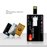 USB Flash Drive High Speed ​​Bank Credit Card Pen Drive 4GB 8GB 16GB Pendrive 32GB 64GB Memory Usb Stick Flash Drive 128GB