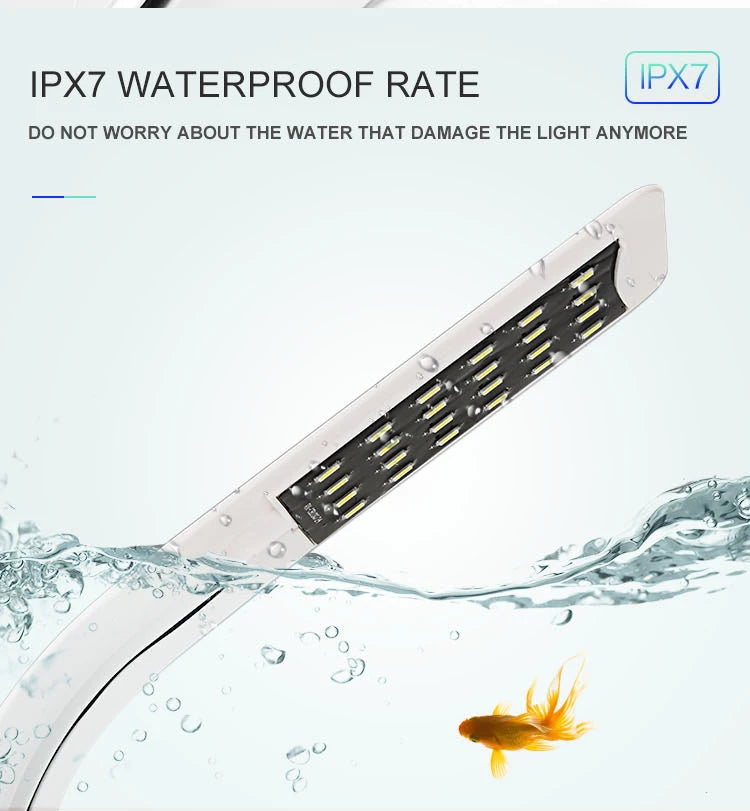 Super Slim LED Aquarium Light Lighting plants Grow Light 5W/10W/15W Aquatic Plant Lighting Waterproof Clip-on Lamp For Fish Tank