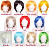 BENIHAIR Synthetic Wig Cosplay Wig White Red Green Blue Pink Yellow Hair Short Layered Wig Fake Hair Extension Men Women Party Wig