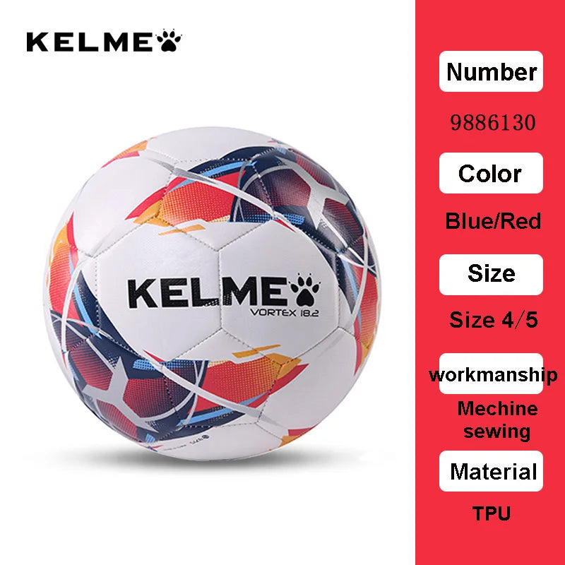 KELME - Balón de fútbol profesional, balones de entrenamiento para partidos de equipo, cosido a máquina, TPU, rojo y verde, tallas 3, 4 y 5, 9886130 