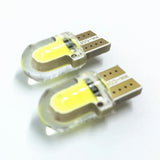 2 X Auto T10 LED  W5W LED Super Bright Turn Side Lamp Bulbs White 194 168 LED Lamp 501 COB silicone shell Car LED Lights  12V