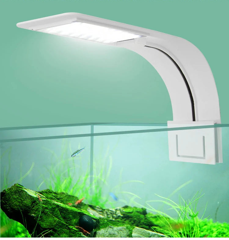Super Slim LED Aquarium Light Lighting plants Grow Light 5W/10W/15W Aquatic Plant Lighting Waterproof Clip-on Lamp For Fish Tank