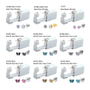 1 peça 316l aço cirúrgico descartável esterilizado unidades de piercing de orelha ferramentas de arma com brinco de cristal cz joias de piercing corporal