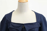 Women Square Collar Elegant Vintage Summer Dress Short Sleeve Midi Dress Robe Femme Casual Office Party Dress