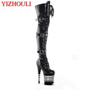 Sexy Thigh High Boots 8-9 Inch High Heels Fashion Platform Womens Over The Knee Boots 20-23cm High-Heeled Boots Pipe Dance Boots