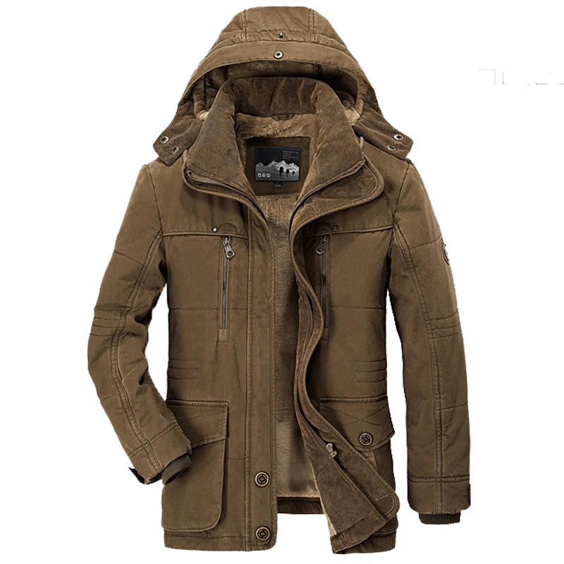 Winter Jacket Men's Parkas 6XL Oversized Thicken Male Coat High Quality Fleece Casual Padded Jackets Men Clothing Outwear T3F029