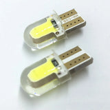 2 X Auto T10 LED  W5W LED Super Bright Turn Side Lamp Bulbs White 194 168 LED Lamp 501 COB silicone shell Car LED Lights  12V