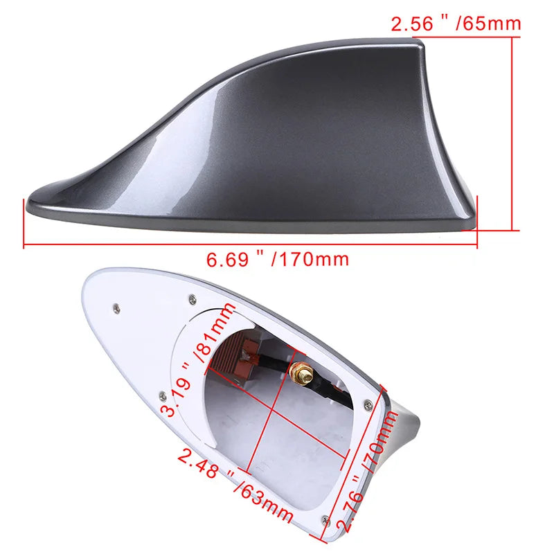 2021 Newest Car Carbon Fiber Antennas Auto Radio Aerials Shark Fin Antenna Roof AM/FM Signal Aerila Universally