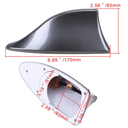 2021 Newest Car Carbon Fiber Antennas Auto Radio Aerials Shark Fin Antenna Roof AM/FM Signal Aerila Universally