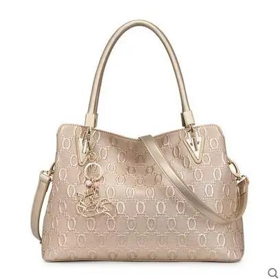 FOXER Brand Women Cowhide Women's Shoulder Bag Female Split Leather Handbag Fashion Lady Tote Large Capacity Top Handle Bag