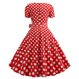 Women Square Collar Elegant Vintage Summer Dress Short Sleeve Midi Dress Robe Femme Casual Office Party Dress