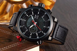2024 NEW AMST Luxury Brand Men's Quartz LED Watches Men Fashion Casual Sports Clock Genuine Leather Military Wrist Watch