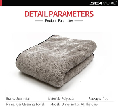 Toalla de microfibra para lavado de autos SEAMETAL, súper absorbente, para limpieza y secado de autos, paños multifuncionales para accesorios de lavado de autos.