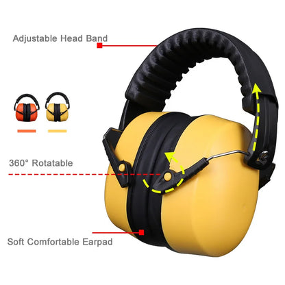 Anti-Noise Safety Earmuff Adjustable Over-Head SNR-35dB Ear Protector For Work Study Shooting Drumming Hearing Protection