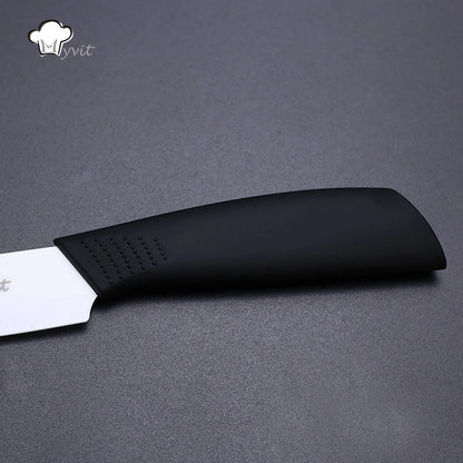 Juego de cuchillos de cerámica para cocina, utilidad para pelar, cortar frutas y verduras, herramienta de cocina con hoja de Zirconia blanca de 3, 4 y 5 pulgadas