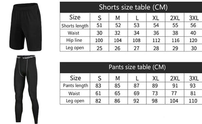 Traje deportivo para hombre, conjuntos para correr, compresión, gimnasio, fitness, ropa deportiva de secado rápido, mallas de baloncesto, ropa interior para correr al aire libre y entrenamiento.