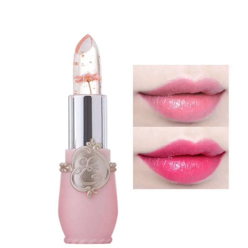 Waterproof Flower LipStick Jelly Flower Transparent Color Changing Lipstick Long Lasting 6 Colors Flower Lipsticks Lip balm