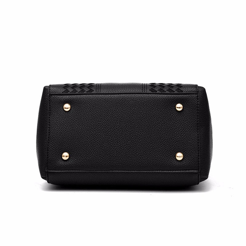 Embroidery Messenger Bags Women Leather Handbags Bags for Women Sac a Main Ladies Hair Ball Hand Bag