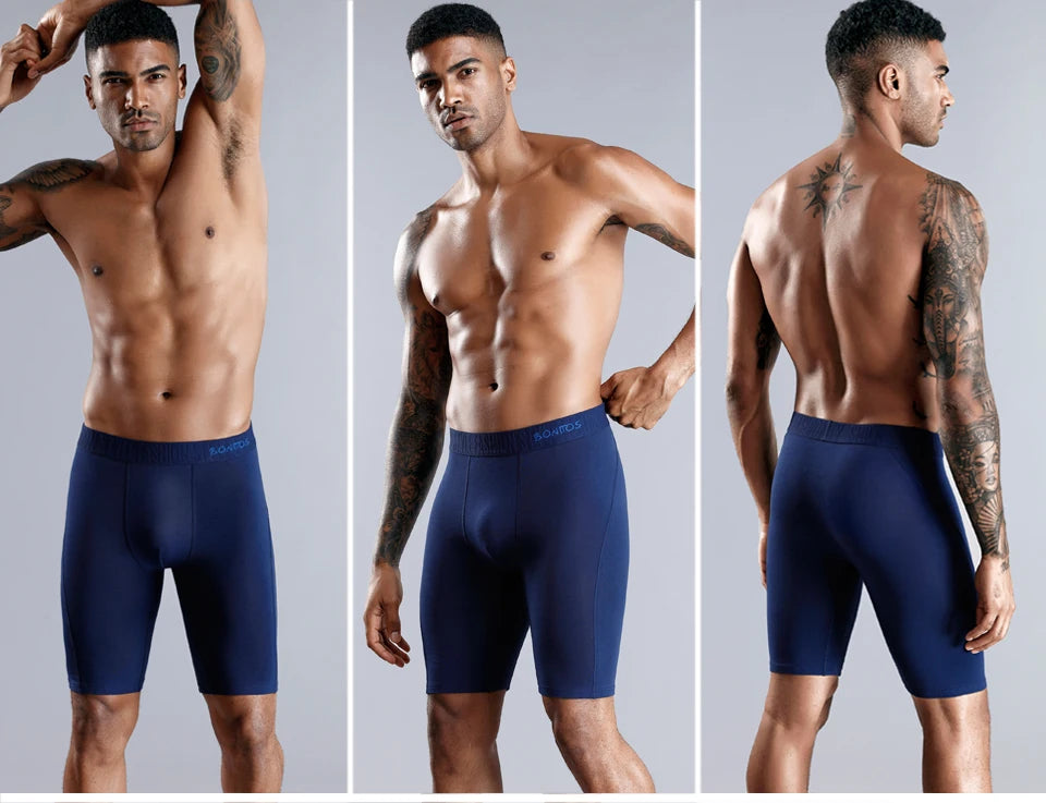 NICE Men Boxer Long leg Boxer Men Underwear Men Underpants Erkek Natural Cotton Sexy Boxer Shorts Top Brand Underwear Soft