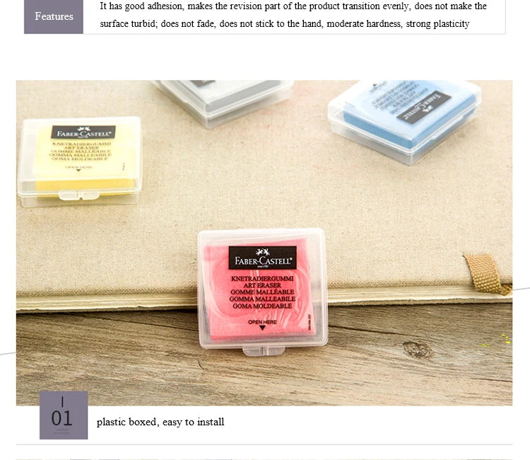 Faber-Castell Kneaded Art Eraser for Drawing, Highlighting, and Cleaning - Soft Art Eraser for Art, Painting, Design, and Sketching - Stationery