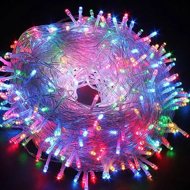 Guirnalda de luces LED de 10 m, 30 m, 50 m y 100 m, para decoración de árbol de Navidad, bodas, luces de hadas impermeables para interior y exterior, 220 V, UE. 